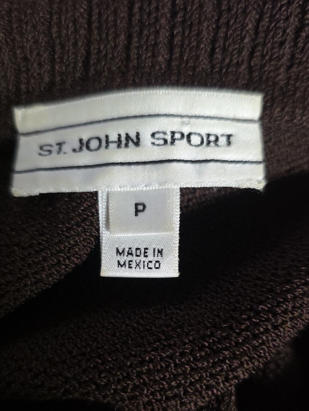 St. John Sport Brown Knit Button Down Tie Belted Cardigan - Picture 6 of 9